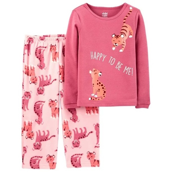 Carter's Other - 3 for $19 / 4 for $25 Carter's Girls' 2 piece Fleece Pajamas Pink Tiger 5T 🐅🩷